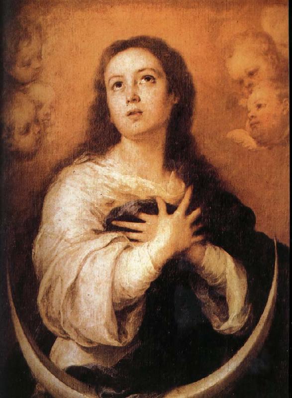 Bartolome Esteban Murillo Half month's pure conception of Our Lady